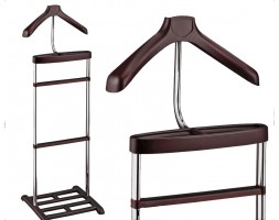 Valet Stand, Brown Wood